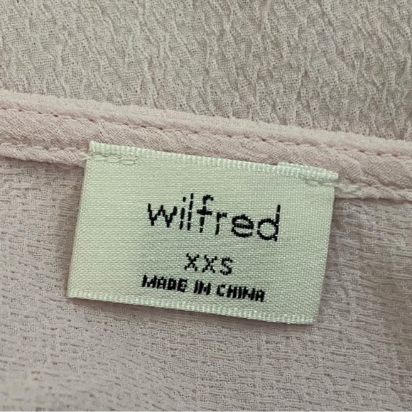 Aritzia Wilfred Macee Sakura Pink Peplum Top Blouse Size XXS Magnolia Oversized - Picture 7 of 8